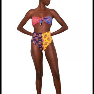 Mara Hoffman Lydia Multi Print High Waisted Bikini Bottom